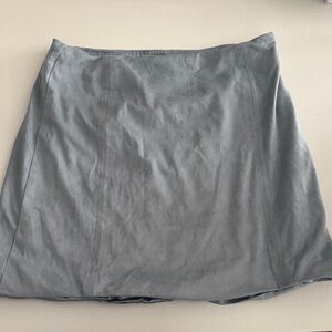 Velvet Cool Gray Mini Skirt